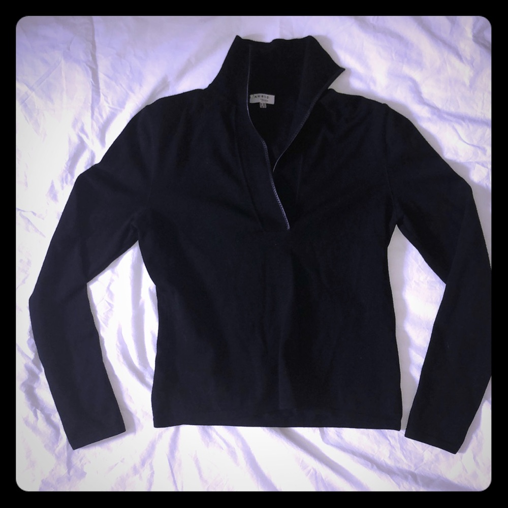 Black wool Akris Punto sweater Sz 8
